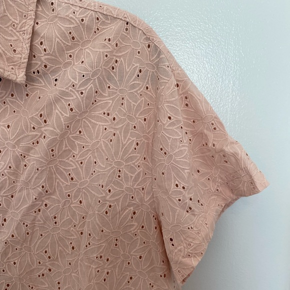 Madewell Eyelet Lace Beachside Shirt in Dream-On Daisies Size Small - Picture 3 of 5